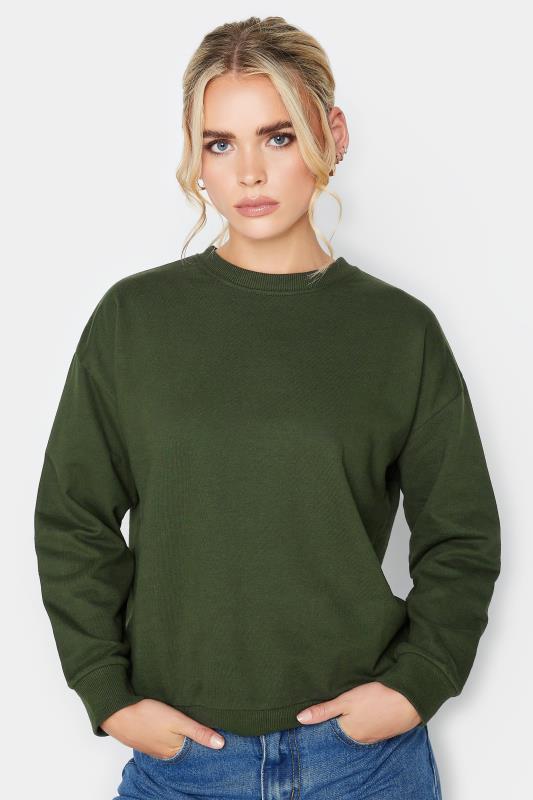 Plus Size  PixieGirl Green Crew Neck Sweatshirt