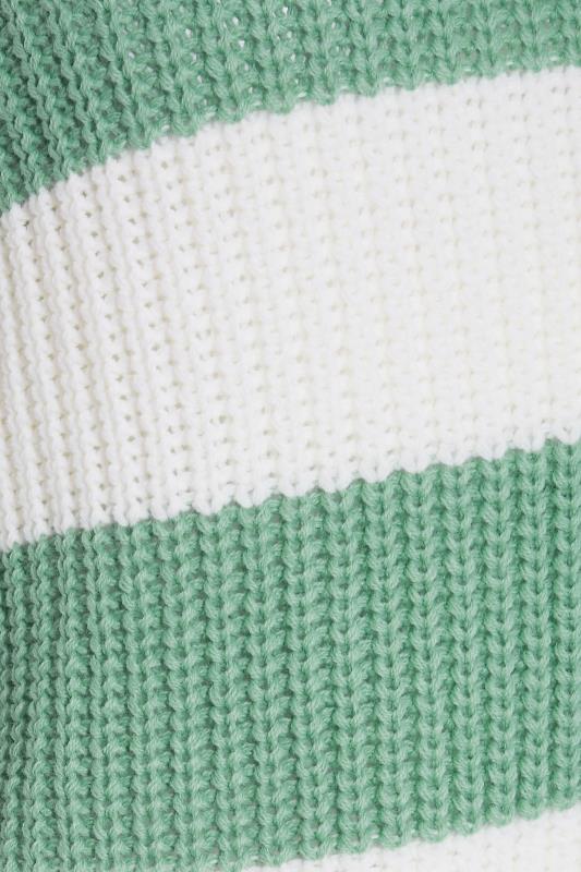 LTS Tall White & Sage Green Stripe Knitted Jumper_S.jpg