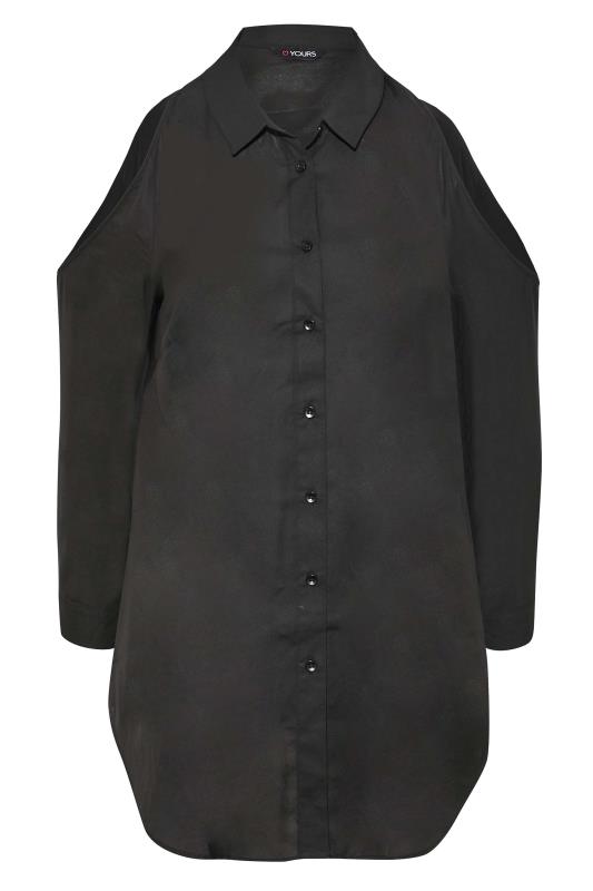 Plus Size Black Cold Shoulder Shirt | Yours Clothing 6