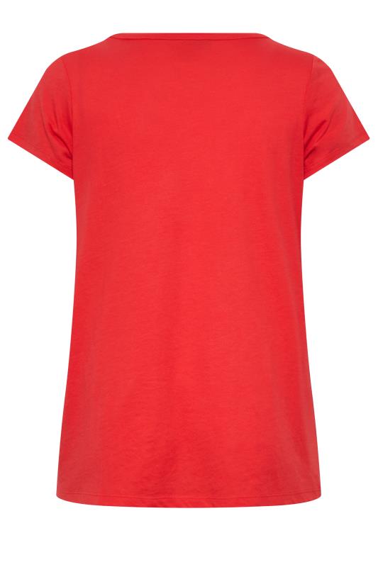 YOURS Curve Plus Size Red Essential T-Shirt | Yours Clothing  7