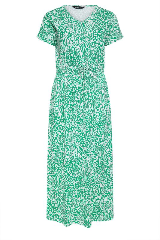 YOURS Plus Size Green Mixed Animal Print Maxi Dress | Yours Clothing 5