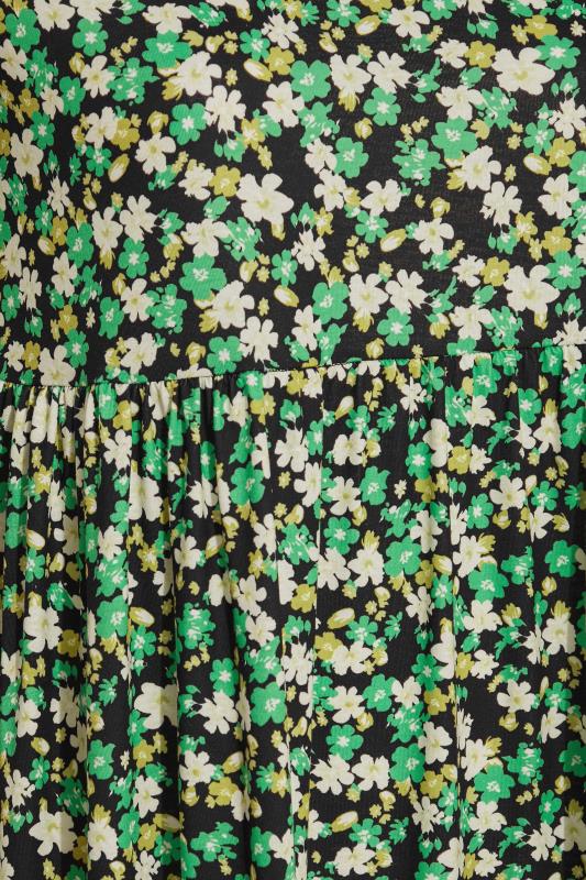 LIMITED COLLECTION Curve Green Floral Smock Dress 4