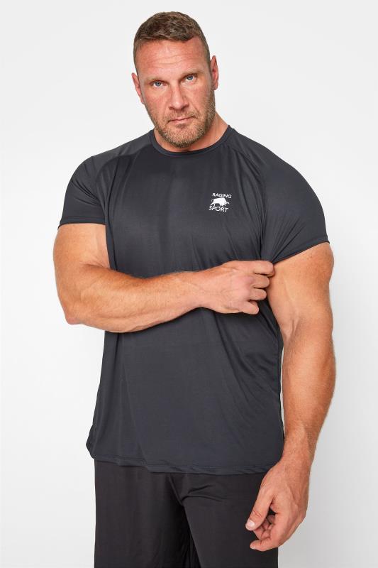 Plus Size  RAGING BULL Black Performance T-Shirt