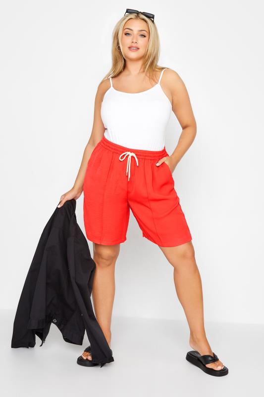 Curve Red Lightweight Twill Shorts 2