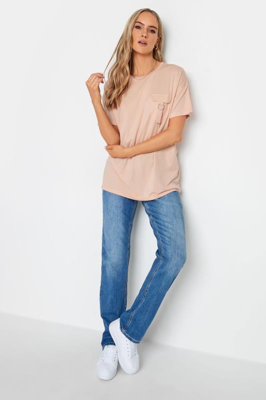 LTS Tall Blush Pink Utility Pocket Cotton T-Shirt | Long Tall Sally 2