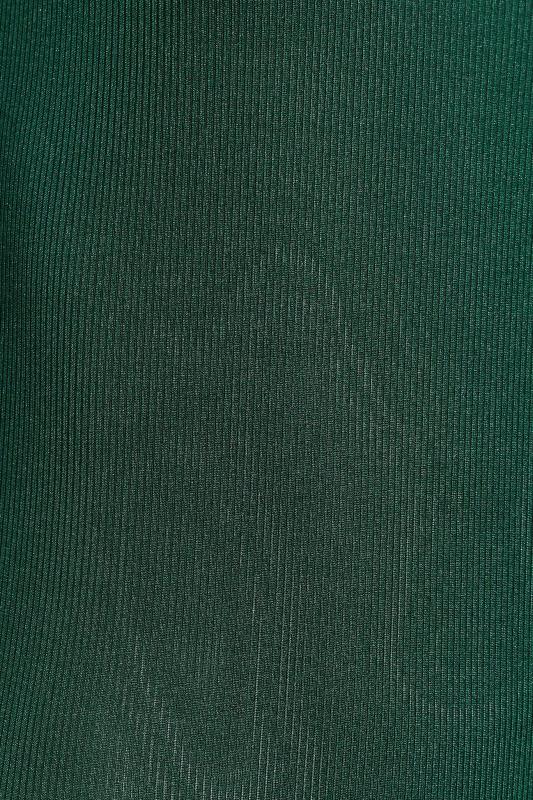 LTS Tall Forest Green Ribbed Long Sleeve Bodysuit 5
