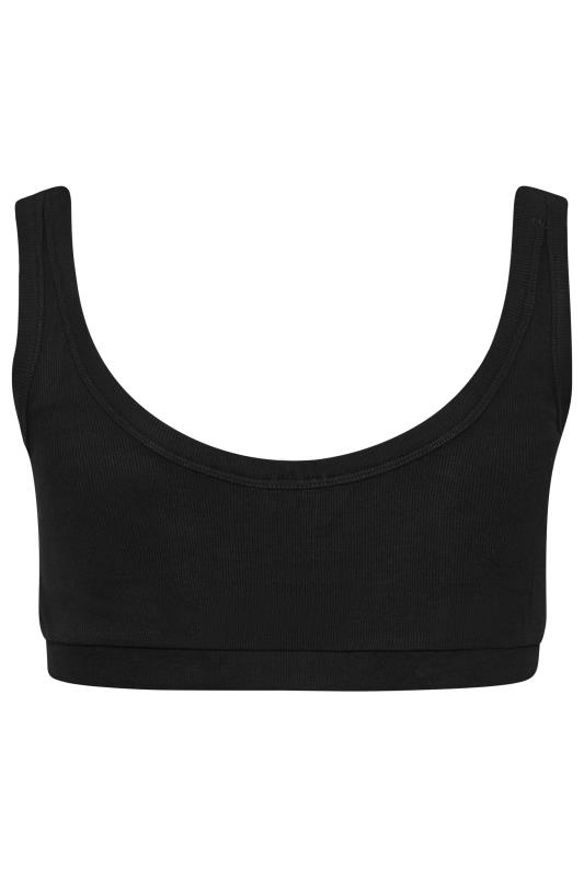 YOURS Plus Size Black Ribbed Crop Top 7