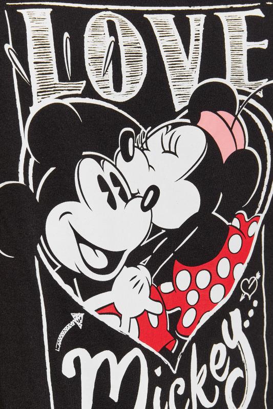 DISNEY Plus Size Red & Black Cuffed 'Love Mickey' Pyjama Set | Yours Clothing 5