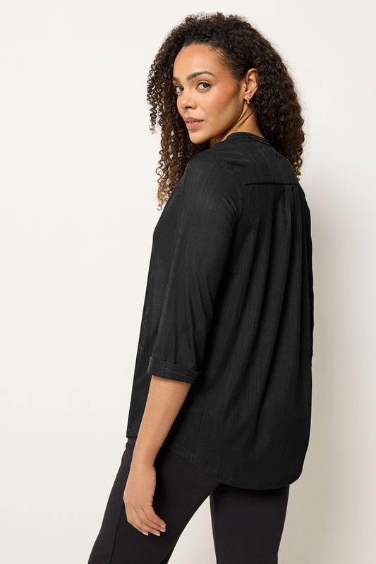 M&Co Black Textured Lightweight Blouse| M&Co 2