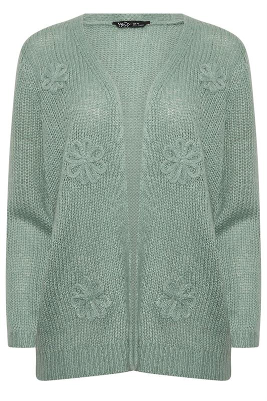M&Co Petite Sage Green Floral Embroidered Cardigan | M&Co 5