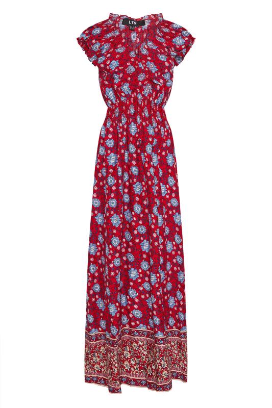 LTS Tall Women's Red Border Print Maxi Dress | Long Tall Sally 6