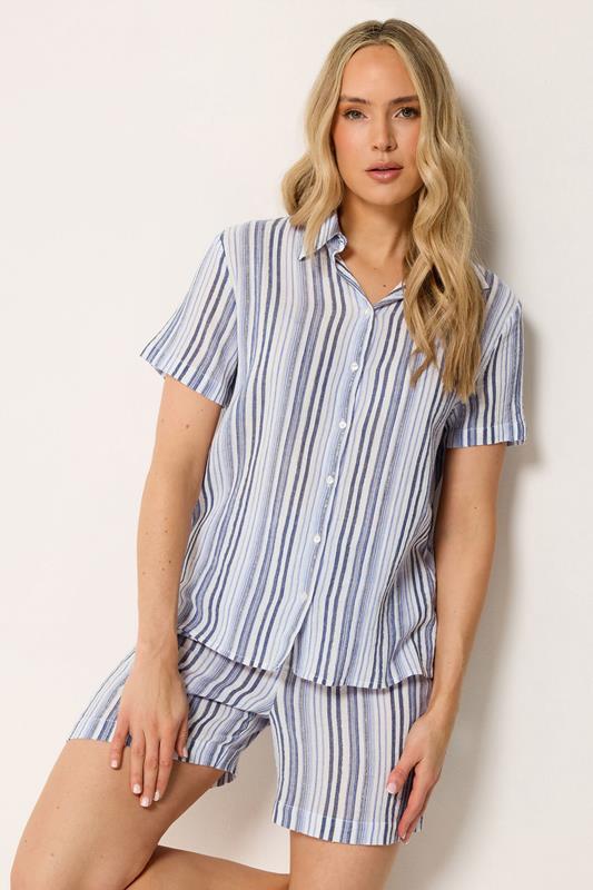 LTS Tall Women's Blue & White Stripe Shirt | Long Tall Sally 2