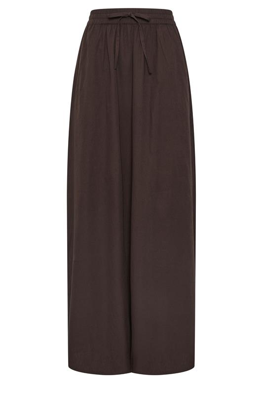  LTS Tall Chocolate Brown Pull On Cotton Maxi Skirt