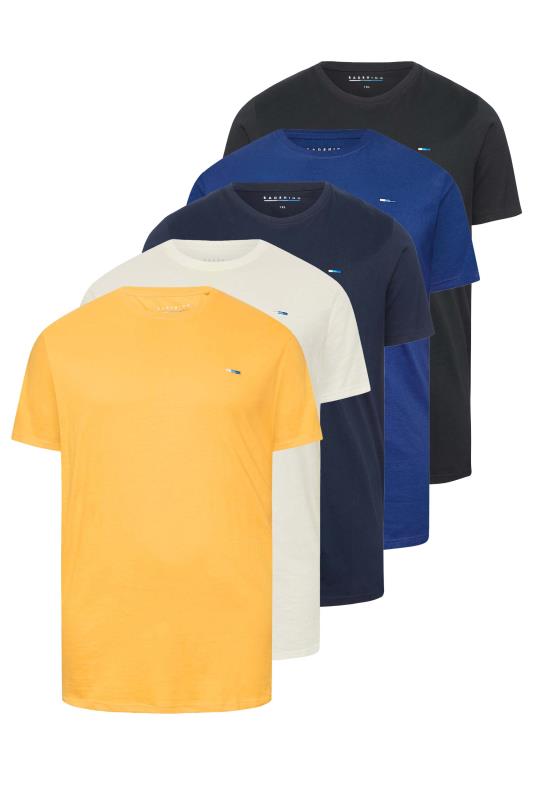BadRhino Big & Tall 5 Pack Black & Blue Cotton T-Shirts 4