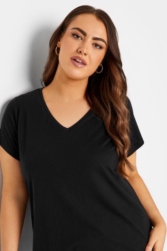 YOURS Plus Size Black Essential T-Shirt | Yours Clothing 4
