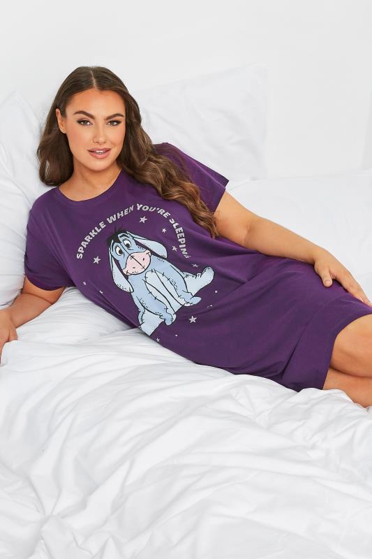 DISNEY Plus Size Purple Eeyore "Sparkle" Nightdress | Yours Clothing 5