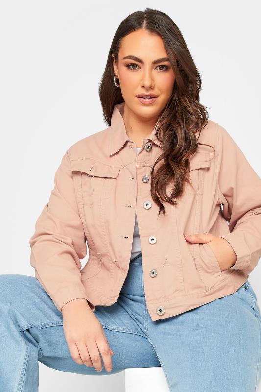 Plus Size Pink Distressed Denim Jacket | Yours Clothing  4