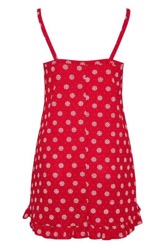 LIMITED COLLECTION Red Ribbed Snowflake Nightdress_BK.jpg