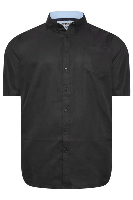 D555 Big & Tall Black Short Sleeve Oxford Shirt | BadRhino 3