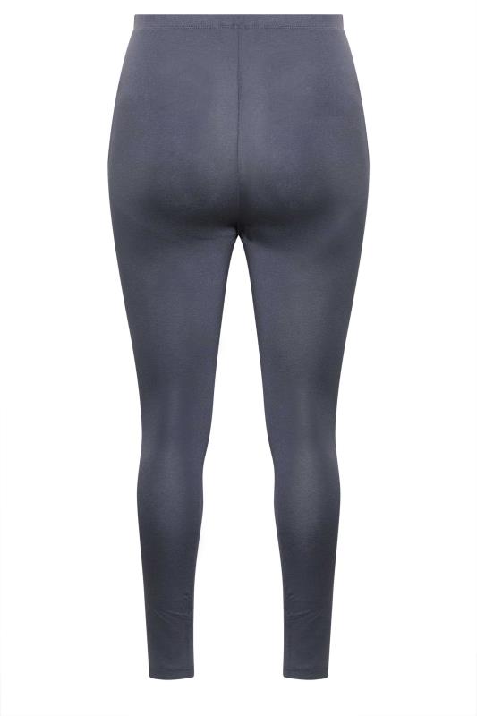 YOURS Plus Size Slate Grey Stretch Leggings | Yours Clothing 5