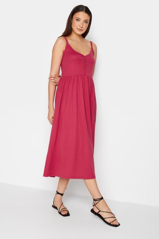 LTS Tall Hot Pink Button Through Cami Dress | Long Tall Sally  2