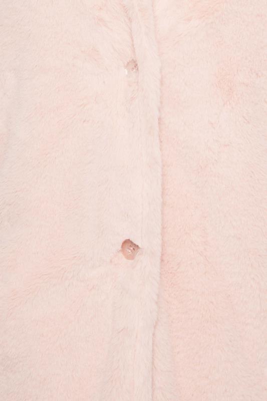 YOURS Plus Size Pink Faux Fur Jacket | Yours Clothing 5