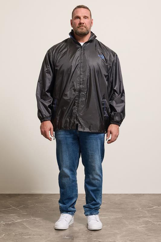D555 Big & Tall Black Pack Away Waterproof Jacket | BadRhino 1