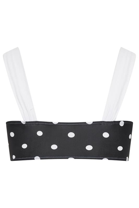 YOURS Plus Size Black Polka Dot Bikini Top | Yours Clothing 6