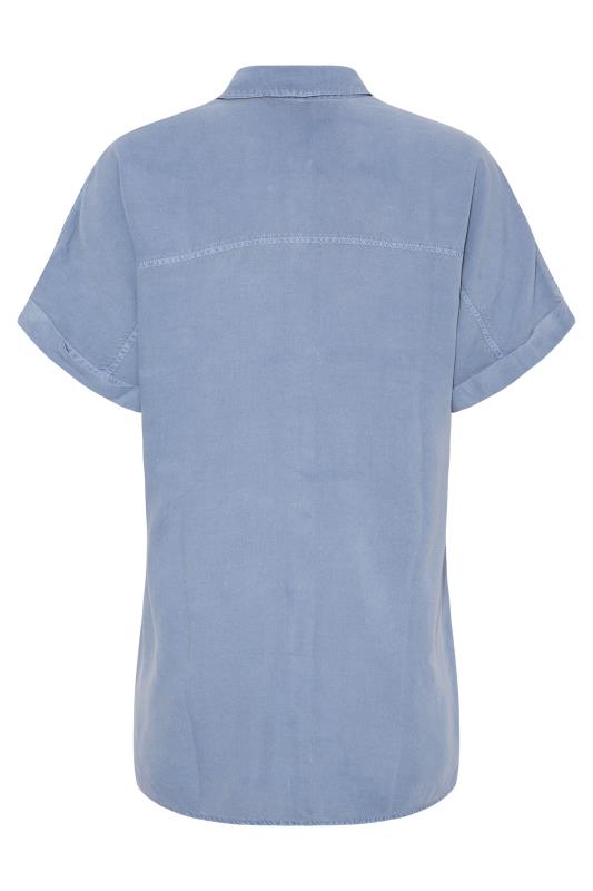 LTS Tall Blue Short Sleeve Denim Shirt 7