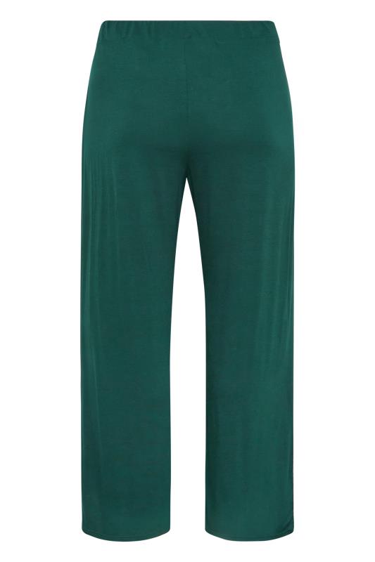 YOURS Plus Size Green Pleat Front Wide Leg Trousers | Yours Clothing 6