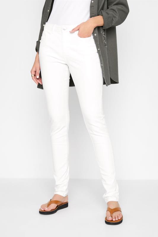LTS White AVA Stretch Skinny Jeans | Long Tall Sally 1
