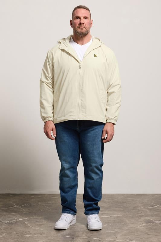 LYLE & SCOTT Big & Tall Off-White Hooded Jacket | BadRhino 1