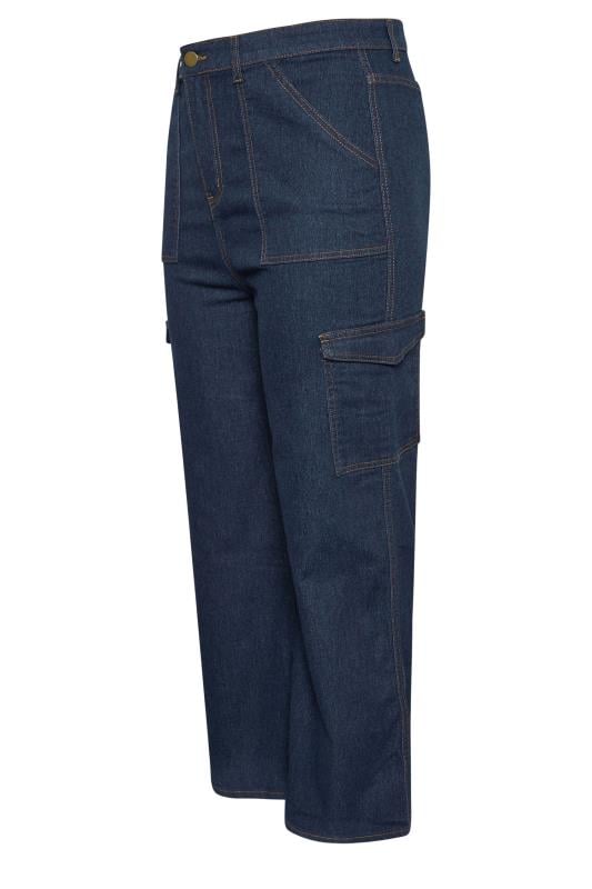 YOURS Plus Size Blue Cargo Pocket Straight Leg Jeans | Yours Clothing 7