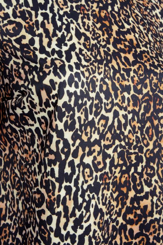 Plus Size Beige Brown Leopard Print Tunic Dress | Yours Clothing 4