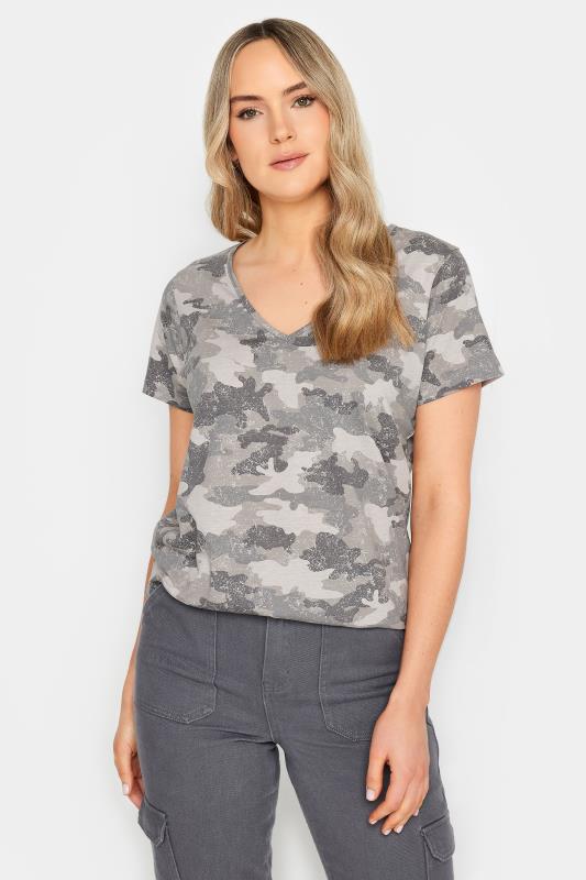  LTS Tall Grey Camo Print T-Shirt