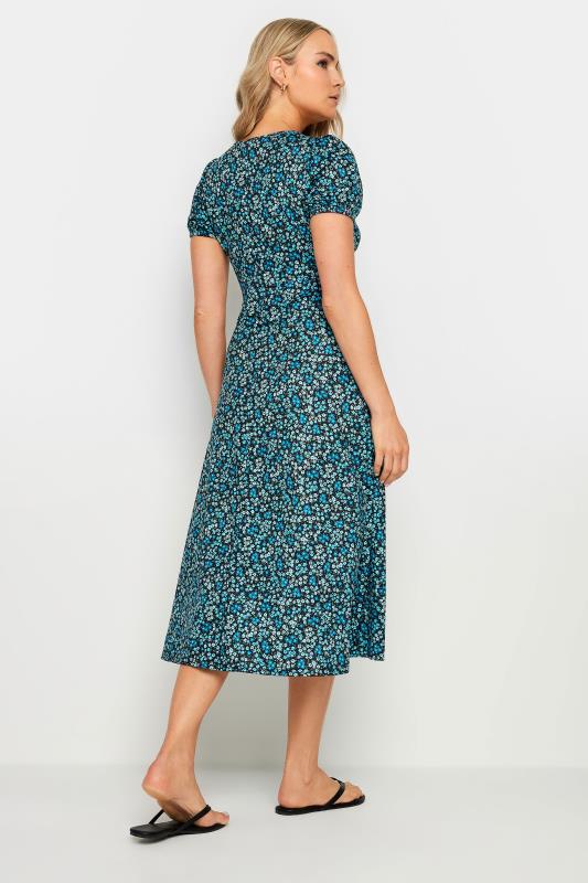 LTS Tall Women's Blue Ditsy Floral Print Midi Dress | Long Tall Sally 3
