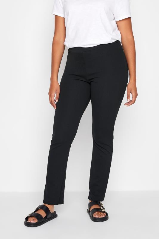 Women's  M&Co Black Pull-On Slim Leg Trousers