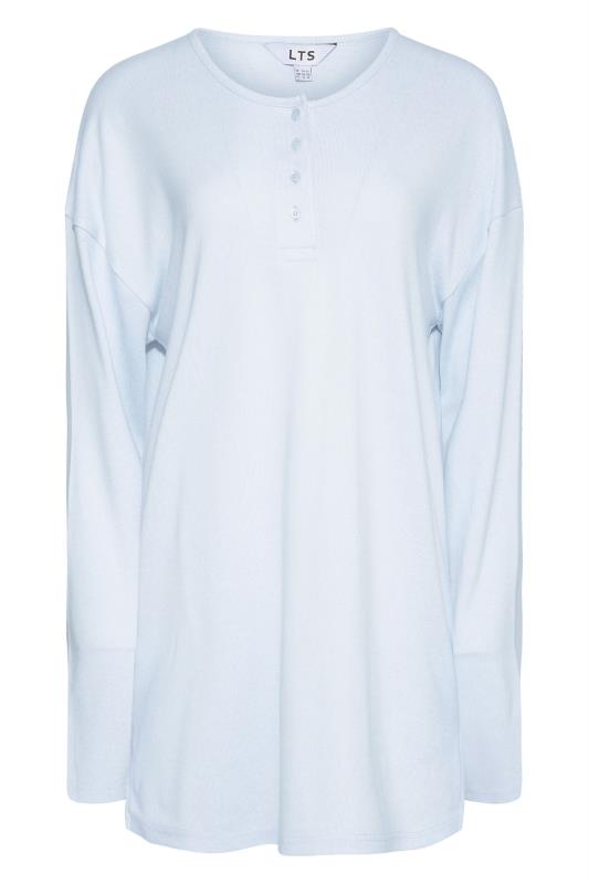 LTS Tall Blue Henley Soft Touch Lounge Top 6