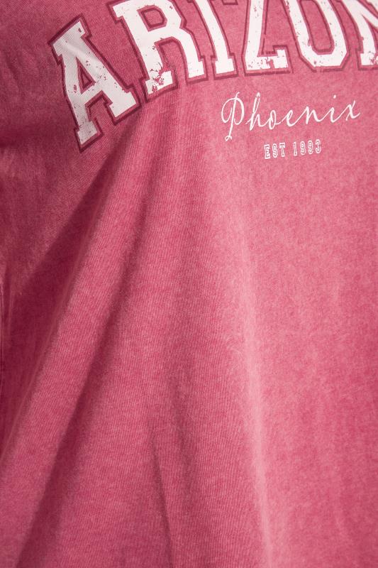 Curve Pink Acid Wash 'Arizona' Raglan T-Shirt 5