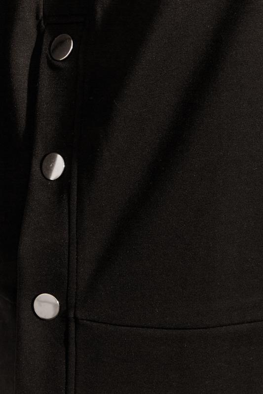 Plus Size Black Button Detail Sweatshirt | Yours Clothing 5