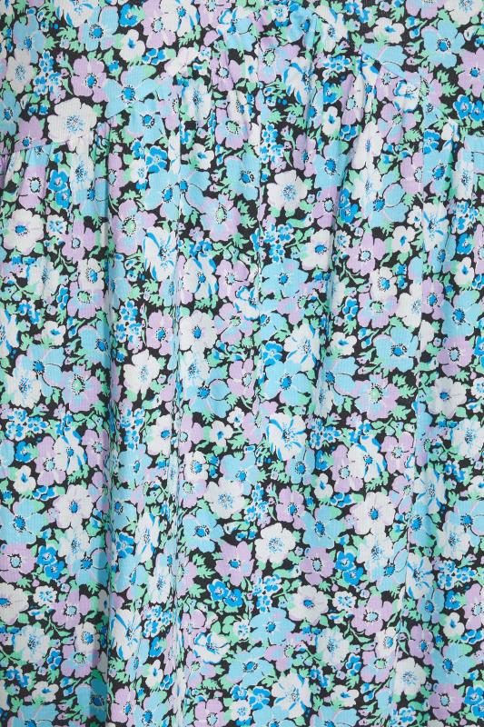 LIMITED COLLECTION Curve Blue Floral Print Puff Sleeve Smock Top 5