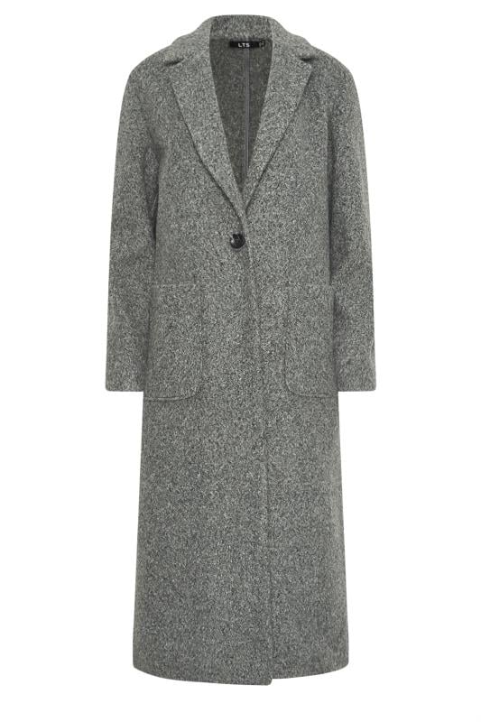 LTS Tall Charcoal Grey Longline Cardigan Coat | Long Tall Sally 6