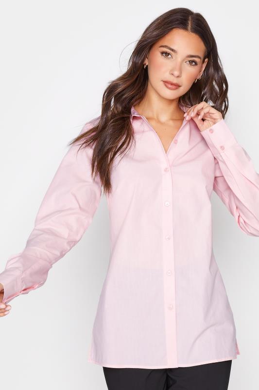 LTS Tall Blush Pink Fitted Cotton Shirt 1