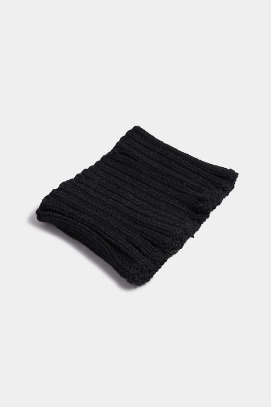 Black Ribbed Knitted Headband | Yours Clothing 3