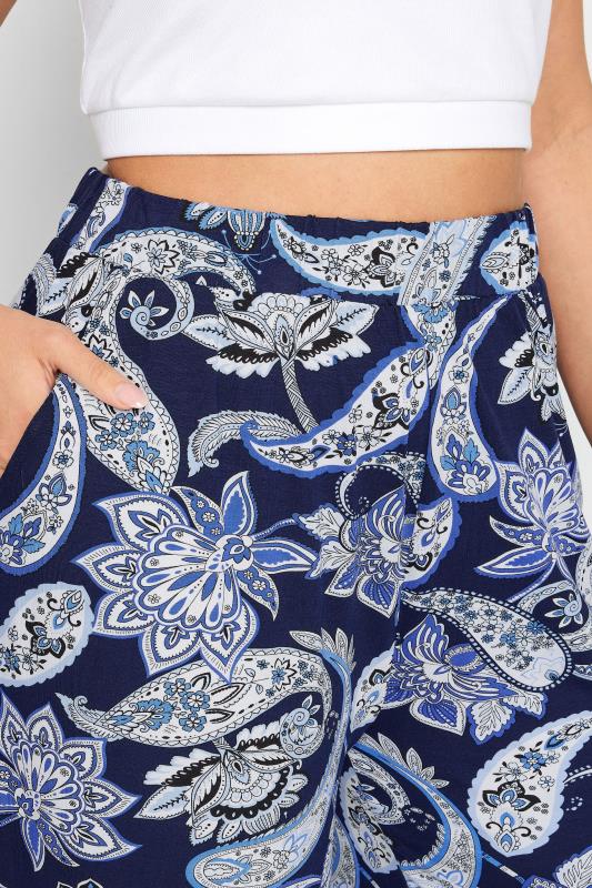 YOURS Plus Size Blue Paisley Print Wide Leg Trouser | Yours Clothing 4