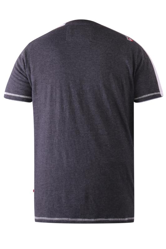 D555 Big & Tall Charcoal Grey American Number Plate Printed T-Shirt | BadRhino 3