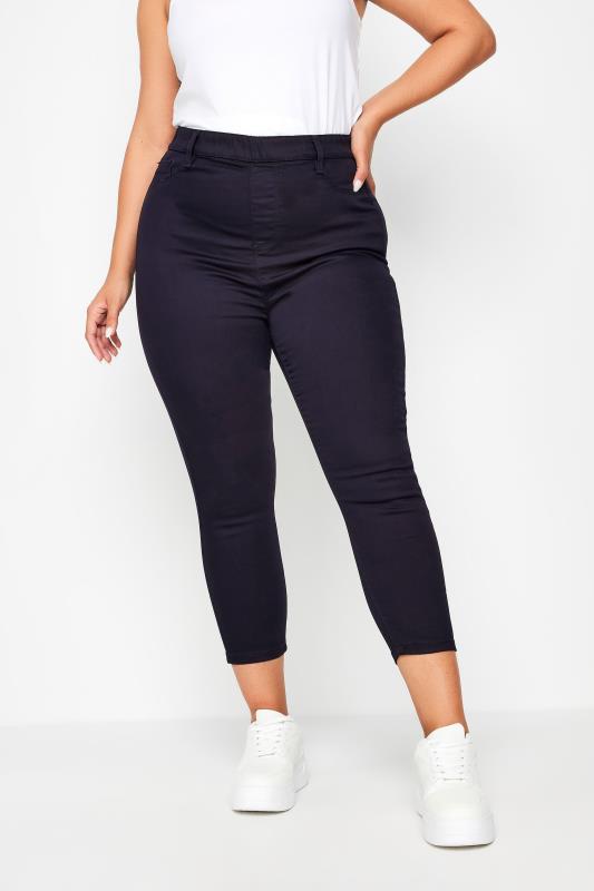  Tallas Grandes YOURS Curve Navy Blue Cropped Stretch GRACE Jeggings