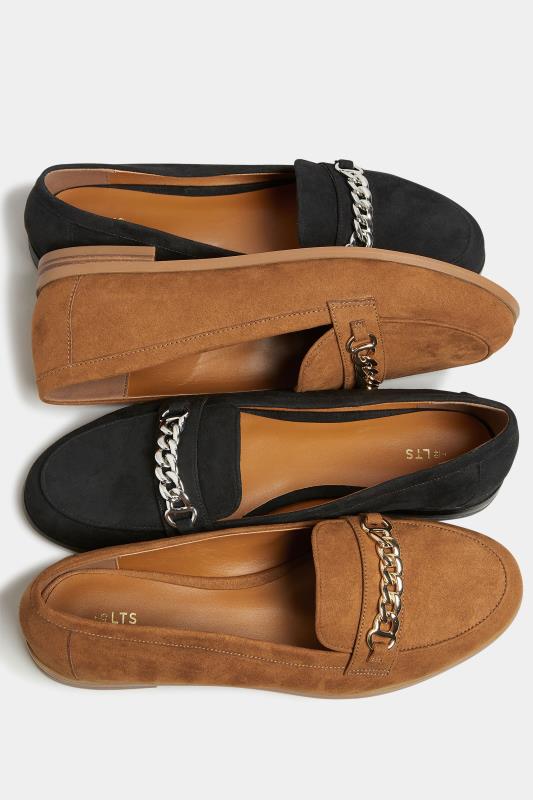 LTS Tan Brown Chain Loafers In Standard Fit | Yours Clothing 6