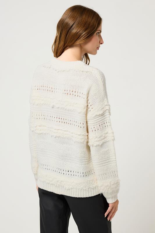 M&Co Ivory White Textured Boucle Knit Jumper | M&Co 4