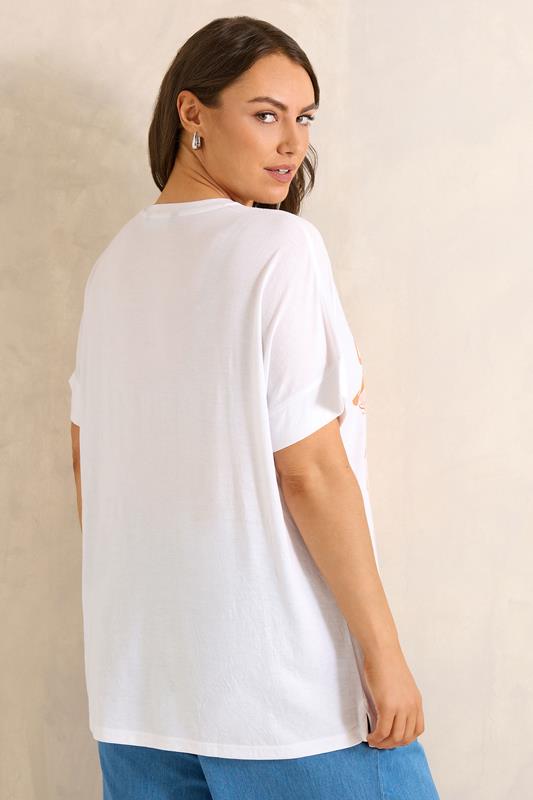 EVANS Plus Size Orange Print Modal Rich Graphic Tee | Evans 4